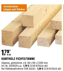 OBI KANTHOLZ FICHTE/TANNE Angebot