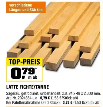 OBI LATTE FICHTE/TANNE Angebot