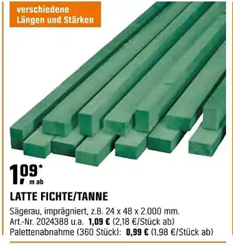 OBI LATTE FICHTE/TANNE Angebot