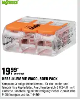 OBI HEBELKLEMME WAGO, 50ER PACK Angebot