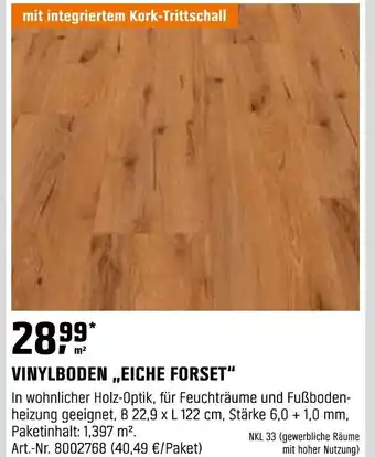 OBI VINYLBODEN,,EICHE FORSET" Angebot