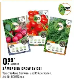 OBI SÄMEREIEN GROW BY OBI Angebot