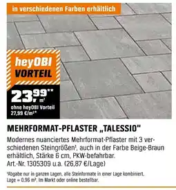 OBI MEHRFORMAT-PFLASTER,,TALESSIO" Angebot