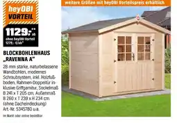 OBI BLOCKBOHLENHAUS ,,RAVENNA A" Angebot