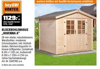 OBI BLOCKBOHLENHAUS ,,RAVENNA A" Angebot