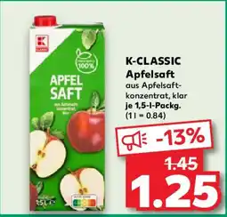 Kaufland K-CLASSIC Apfelsaft Angebot