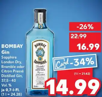 Kaufland BOMBAY Gin Angebot