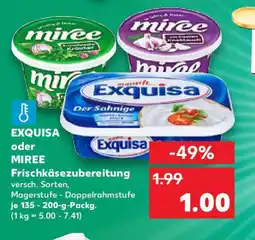 Kaufland EXQUISA oder MIREE Frischkäsezubereitung Angebot