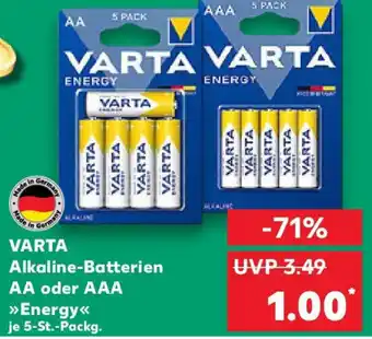 Kaufland VARTA Alkaline-Batterien AA oder AAA Angebot