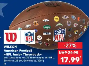 Kaufland WILSON American Football NFL Junior Throwback Angebot