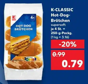 Kaufland K-CLASSIC Hot-Dog- Brötchen Angebot