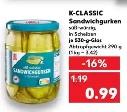 Kaufland K-CLASSIC Sandwichgurken Angebot