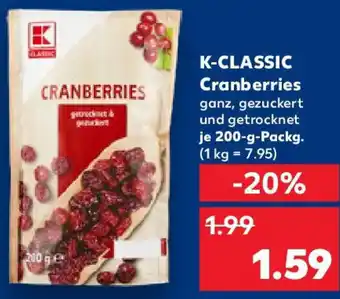 Kaufland K-CLASSIC Cranberries Angebot