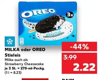 Kaufland MILKA oder OREO Stieleis Angebot