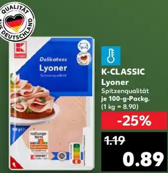 Kaufland K-CLASSIC Lyoner Angebot