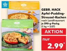 Kaufland GEBR. HACK Apfel-Pudding- Streusel-Kuchen Angebot