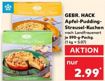 Kaufland GEBR. HACK Apfel-Pudding- Streusel-Kuchen Angebot