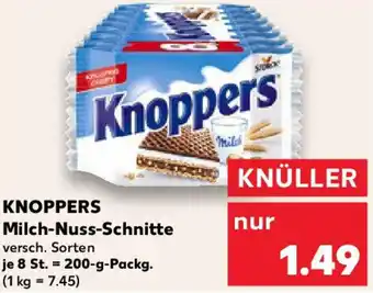 Kaufland KNOPPERS Milch-Nuss-Schnitte Angebot