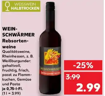 Kaufland WEIN- SCHWÄRMER Rebsorten- weine Angebot