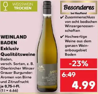 Kaufland WEINLAND BADEN Exklusiv Qualitätsweine Angebot