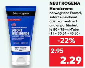 Kaufland NEUTROGENA Handcreme Angebot