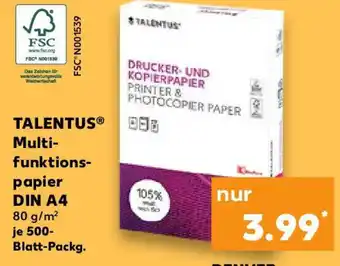 Kaufland TALENTUS Multi- funktions- papier DIN A4 Angebot