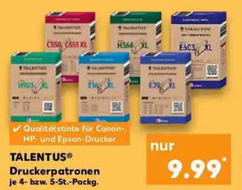 Kaufland STALENTUS Qualitätstinte für Canon-, HP- und Epson-Drucker TALENTUS® Druckerpatronen je 4- bzw. 5-St.-Packg. Angebot