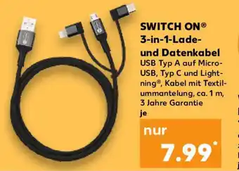 Kaufland SWITCH ON 3-in-1-Lade- und Datenkabel Angebot