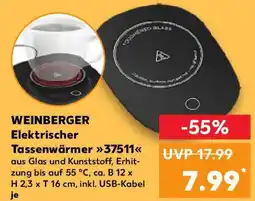 Kaufland WEINBERGER Elektrischer Tassenwärmer 37511 Angebot