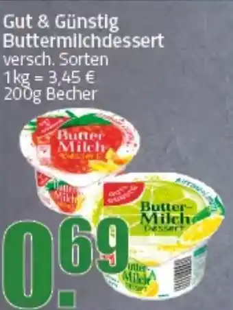 Ihr Frischmarkt Gut & Günstig Buttermilchdessert Angebot