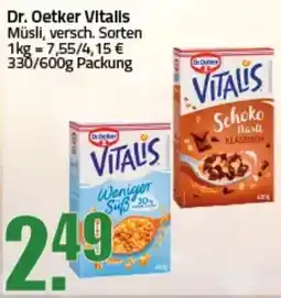 Ihr Frischmarkt Dr. Oetker Vitalis Müsli Angebot