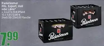 Ihr Frischmarkt Paderborner Pils, Export, Hell oder Limo Angebot