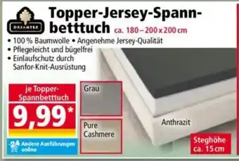 Norma DREAMTEX Topper-Jersey-Spann- betttuch Angebot