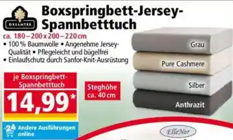 Norma DREAMTEX Boxspringbett-Jersey- Spannbetttuch Angebot