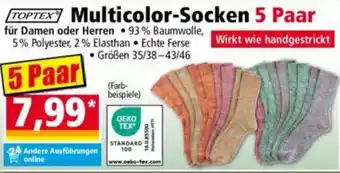 Norma TOPTEX Multicolor-Socken 5 Paar Angebot