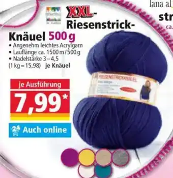 Norma XXL- Riesenstrick- Knäuel Angebot