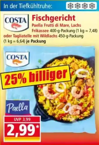 Norma COSTA Fischgericht Frikassee oder Tagliatelle mit Wildlachs Angebot