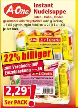 Norma A-One Instant Nudelsuppe Angebot