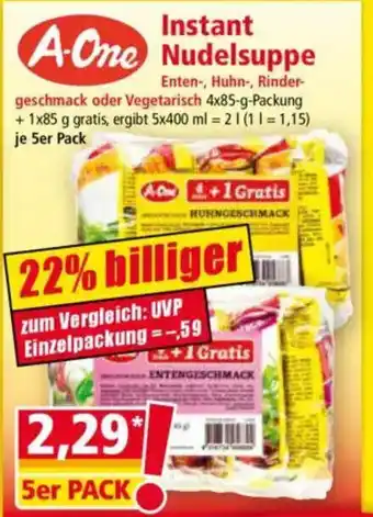 Norma A-One Instant Nudelsuppe Angebot