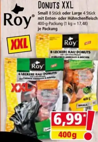 Norma Roy DONUTS XXL Small oder Large mit Enten- oder Hühnchenfleisch Angebot