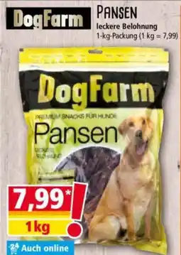 Norma Dog Farm PANSEN leckere Belohnung Angebot