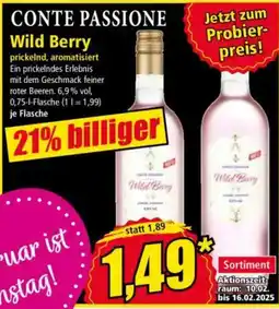 Norma CONTE PASSIONE Wild Berry prickelnd, aromatisiert Angebot