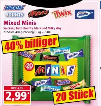 Norma SNICKERS BOUNTY Mars Mixed Minis Snickers, Twix, Bounty, Mars und Milky Way Angebot