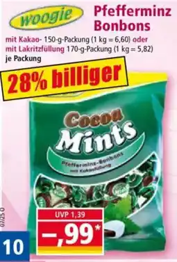 Norma Woogie Pfefferminz Bonbons Angebot