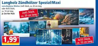 Norma Langholz Zündhölzer Spezial/Maxi Angebot