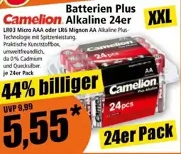 Norma Camelion Batterien Plus Alkaline 24er Angebot