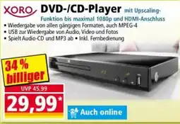 Norma XORO DVD-/CD-Player Angebot