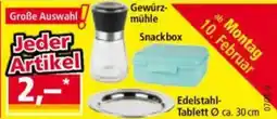 Norma Gewürz- mühle/Snackbox/ Edelstahl- Tablett Angebot