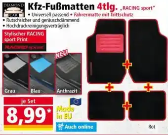 Norma DIAMOND Kfz-Fußmatten 4tlg. „RACING sport" Angebot