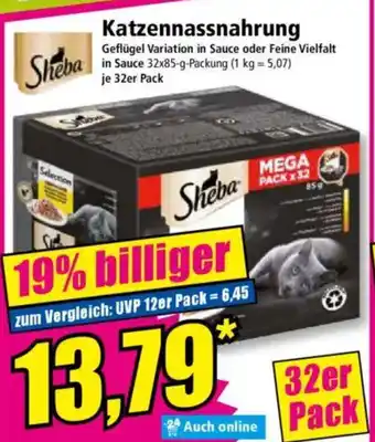 Norma Sheba Katzennassnahrung Geflügel Variation in Sauce oder Feine Vielfalt in Sauce Angebot